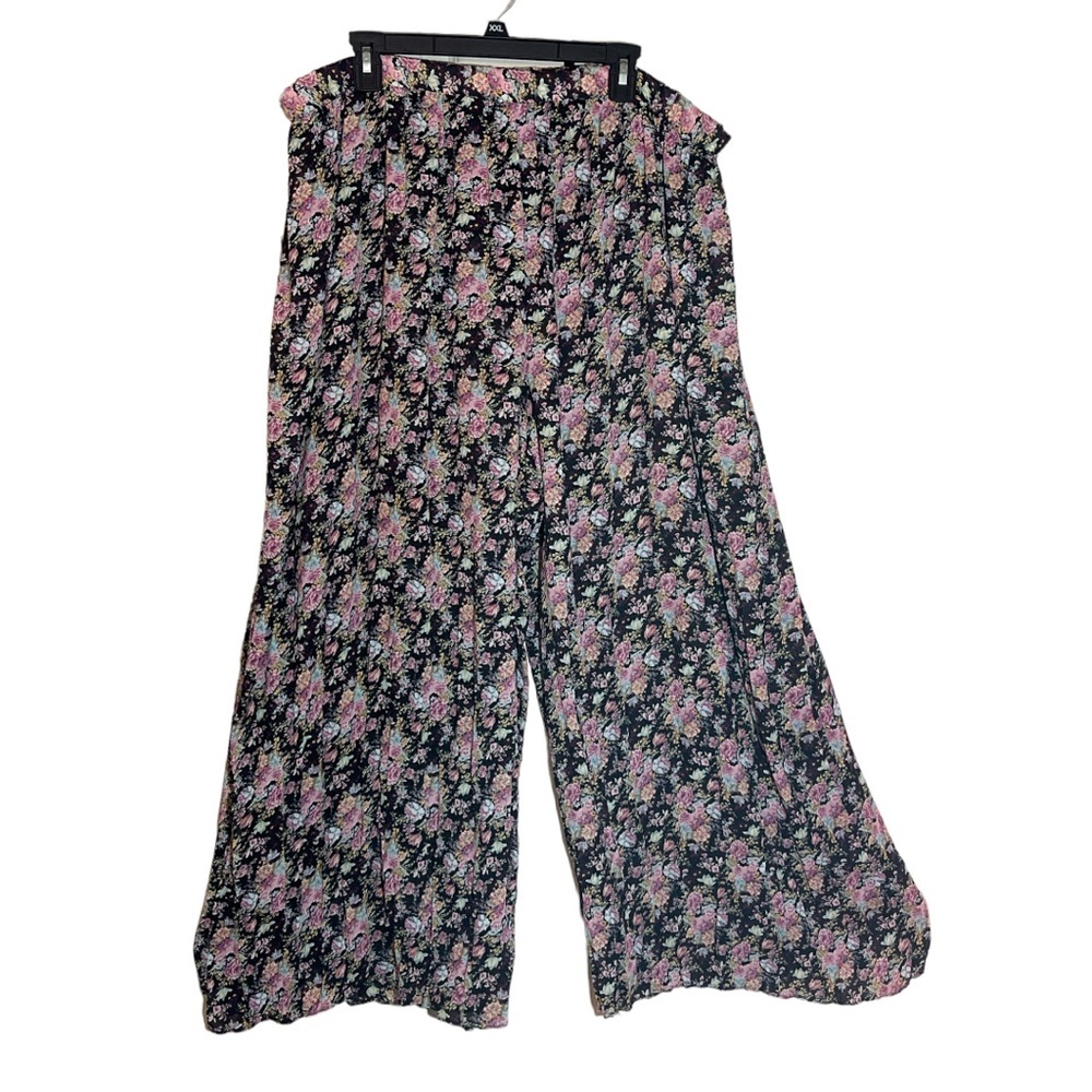 Vintage Semi Sheer Wide Leg Floral Palazzo Pants XXL?